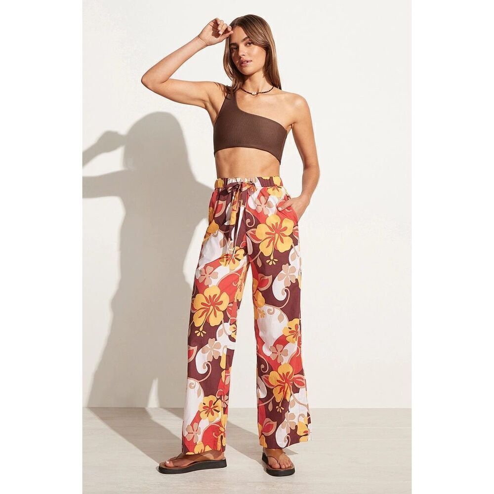 Faithfull the Brand Celvia Pant Ulani Floral Print Wide Leg Pull on S NWT Sale - Picture 8 of 16